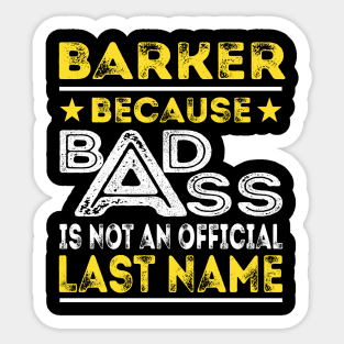 BARKER Sticker